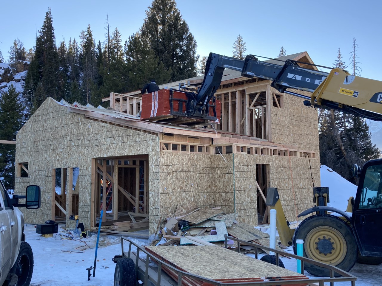 putting on sheathing
